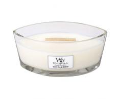 Woodwick 76062eu té y jazmÃn Heart hwick Flame Vela Perfumada Cristal, 454 g, Color Blanco, 19.5 x 11.4 x 8.8 cm