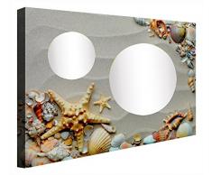 Ccretroiluminados Estrella en la Arena Espejo de Baño con Luz AcrÃlico Multicolor 60x80x5.3 cm
