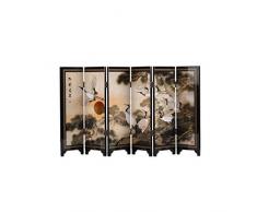 lachineuse Biombo Chino Mineral â Objeto de decoraciÃ³n, diseÃ±o de pinos y grÃºas, sÃ­mbolo de Larga duraciÃ³n, 24 cm de Altura