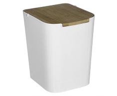 Papelera con tapa de bambú Baltik 5L