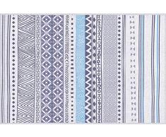 VINILIKO Tribal Azul Alfombra de Vinilo, Multicolor, 133x200
