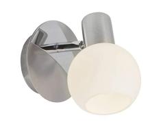 BRILLIANT lÃ¡mpara Tiara aplique de pared hierro/blanco |Â 1x D45, E14, 40W, adecuado para lÃ¡mparas de caÃ­da (no incluidas) |Â Escala A ++ a E |Â Cabeza giratoria