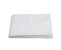 Sleepdown 5056242724063 SÃ¡bana encimera, Ropa de Cama Suave de fÃ¡cil Cuidado, Mezcla de algodÃ³n, Color Blanco, tamaÃ±o Super King, Matrimonio Grande