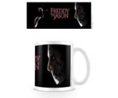 Freddy vs. Jason taza de cerámica diseño de calavera - Taza Freddy contra Jason Cara a cara