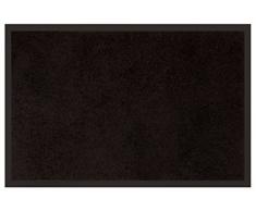 Déco Tapis - 1740296, Tapete Atrapapolvo Rectangul , 60 X 80 Cm , Uni , Alfombra De Entrada , Negro