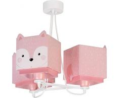 Dalber LÃ¡mpara infantil de Techo Colgante 3 luces Little Fox Zorro Rosa Animales