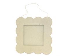 Decopatch Papel maché Cuadrado â Marco de Fotos (20 x 20 cm), Color marrón