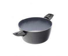 Moneta Azul Finegres - Cazuela de aluminio con 2 asas, color Gris, 20 cm