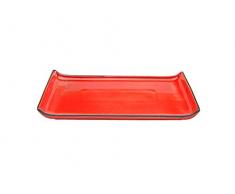 Creatable Nature Collection 22095 - Bandeja para barbacoa (33 x 16,5 cm), diseño de piedra, color rojo