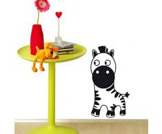 Ambiance-Live Adhesivo Decorativo para Pared niÃ±os CebraÂ âÂ 55Â x 30Â cm. Negro