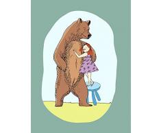 Komar Wandbild Von Lili and Bear | Poster, Bild, Wohnzimmer, Schlafzimmer, Dekoration, Kunstdruck | ohne Rahmen | P102-30x40 fotomural, carbÃ³n