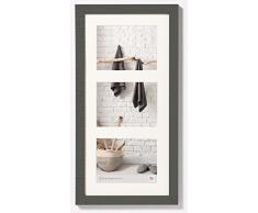 Walther HO338D Marco de Fotos, Madera, Gris, 3X 13x18 cm