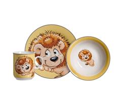 Ritzenhoff & Breker Juego de vajilla infantil Happy Zoo, 3 piezas, diseÃ±o leÃ³n, Kindergeschirr Set