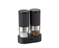 Gefu 34621 Tusome - Molinillo de sal y pimienta (2 mini molinillos de especias con estructura de mesa), GF34621