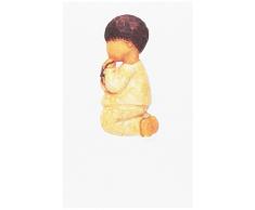 Mopec Estampa de Primera ComuniÃ³n de niÃ±o arrodillado Rezando con Efecto Madera, Pack de 25 Unidades, Cartulina, MarrÃ³n, 0.02x8.00x12.50 cm