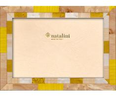 NATALINI, NICE GIALLOPC 10X 15 cm, Marco de fotos con soporte para mesa, madera, amarillo,tamaÃ±o exterior 13 X 18 X 1,5 cm