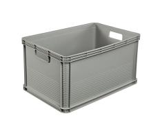 keeeper Robert Caja de almacenaje, Plástico, Gris Claro, 64 l, Madera