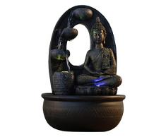 ZenLight - Harmonie Fuente de poliresina, 26Â x 16Â x 40Â cm, Color Negro
