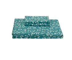 Pikolin Home - Juego de Funda Nórdica 100% Algodón 150 Hilos Estampado de Hojas - 2 o 3 piezas según medida - Transpirable, Muy Suave Cama 90 - 150x260 cm Estampado de Hojas Funda Nórdica + 2 Fundas de Almohada Transpirable, Muy Suave