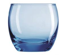 ARCOROC SALTO ICE BLUE - Caja 6 Vasos Bajos Vidrio 32Cl