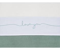 Jollein Love You - Peluche (75 x 100 cm), color verde