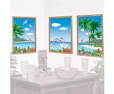 amscan - Decoración para Pared, diseño de Isla paradisíaca