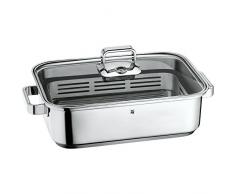 WMF Vitalis Fuente rectangular de cocción al vapor con Rejilla, acero inoxidable pulido, 6.5 L