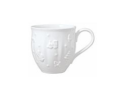 Villeroy & Boch - Toyâs Delight Royal Classic vaso con asa, taza grande con relieves, porcelana Premium, 0,5Â l, blanco