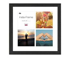 Inov8 16 x 40,64 cm Insta-Frame Austen Marco para Instagram 4/DE Estampado a Cuadros de Fotos con paspartú Blanco y Blanco con Borde, Gris