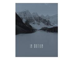 Komar Wandbild Von Word Lake In Motion Steel | Poster, Bild, Wohnzimmer, Schlafzimmer, Dekoration, Kunstdruck | ohne Rahmen | P087A-40x50 fotomural, Grau, Schwarz, WeiÃ