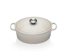 Le Creuset Cocotte oval de hierro fundido, 27 cm, 4, 1 L, Todas Las Fuentes de Calor incluso inducción, Meringue, 21178277164430