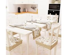 PETTI Artigiani Italiani Camino de Mesa, Corazones Beige, 1pz Runner Tavola 40x140 cm