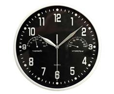 Inalsa Reloj, Negro y Plata, 22.50x22.50x4.30 cm