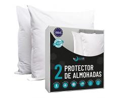 Dreamzie - Juego de 2 Fundas de Almohada Impermeables - para Cojines 40 x 60 cm - Funda Exterior de AlgodÃ³n Oeko-TexÂ® - Protectores de Almohada Transpirable, HipoalergÃ©nica - GarantÃ­a 10 aÃ±os