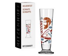 RITZENHOFF 1061011 - Vaso de chupito (40 ml), diseÃ±o de festival de hÃ©roes n.Âº 11 Barber redondo y multicolor fabricado en Alemania, cobre, azul, rojo, negro