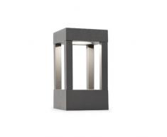 Faro Barcelona 70755 - AGRA Baliza (bombilla incluida) LED, 6W, aluminio inyectado y cristal transparente, color gris