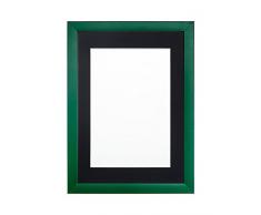 Paintings Frames Rainbow - Marco de Fotos - Póster - Otros tamaños y Colores Disponibles, Madera, Verde con Montura Negra, 14 x 11 Pulgadas para Cuadro A4