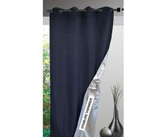 HomeMaison.com HM69851349 - Cortina, 138 x 240 cm, color plateado / negro