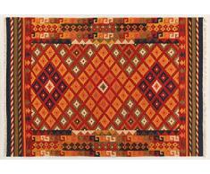 Kilim Carpets by Jalal Alfombra Kilim Sivas 1 Rojo/Multicolor 60 X 90 cm