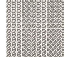 Venilia Lámina adhesiva | Daniela gris Motivo retro | 45cm x 1,5m, Espesor 95μ | Vinilo autoadhesivo para muebles o cocina, decorativas papel pintado pared | PVC sin ftalatos | Fabricado en UE