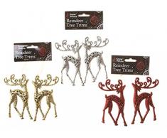 Christmas PMS - Juego de 2 Adornos para árbol de Navidad (12,5 cm, 3 Unidades)