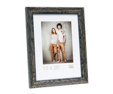 Deknudt S46MF2_13,0x18,0 - Marco de Fotos (Madera), Color Negro