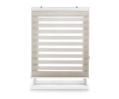 Blindecor Vela estor enrollable noche y dÃa premium con galerÃa | Lino, estor de 180 x 180 cm (ancho x alto) | Tamaño de la tela 177 x 175 cm | Estor noche y dÃa elegante