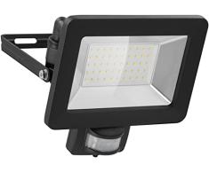 goobay Proyector LED con 30W con Detector de Movimiento, Negro, 50 Watt