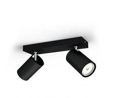 Philips myLiving Foco 50592/30/PN - Lampara Foco, 220 V - 240 V, 50-60 Hz, metal, negro