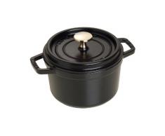 STAUB Cocotte Redonda, Hierro Fundido, Negro Mate, 16 cm