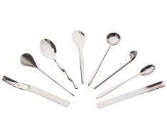 Alessi Cucharas de Diseño para Café en Acero Inoxidable 18/10 Brillante, Set De 8, única