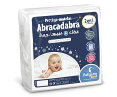 Babysom - Protector Colchón Cuna Bebé « 2 en 1 » - 60x120 cm - Sábana bajera + Funda Protectora Impermeable - 100% Algodón - Transpirable - Antiasfixia