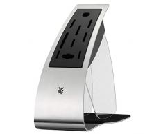 WMF Bloque de cuchillos sin cuchillo de acero inoxidable mate, plÃ¡stico, vacÃ­o vacÃ­o para 8 cuchillos, 1 tenedor de carne y 1 acero para afilar