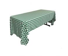 La Lino Gingham a Cuadros Mantel Cuadrado Blanco//Rosa 228.6 x 228.6 x 0.04 cm poli/éster